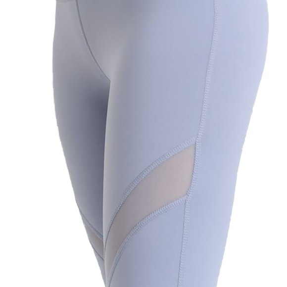 Full length Mesh-Panel Active Leggings with Zipper - Picture 4 of 7